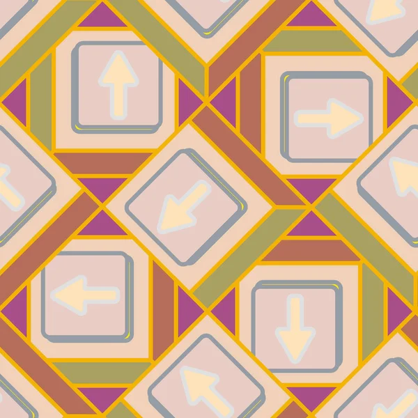 Ok düğmeleri ile Dikişsiz soyut desen