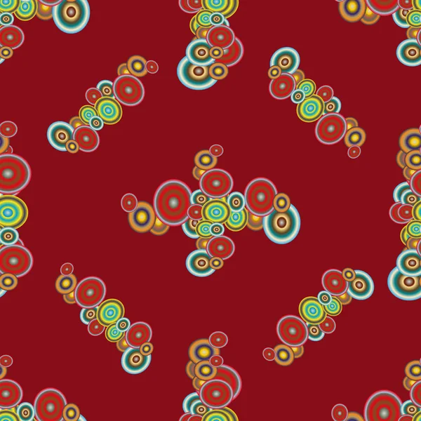 Soyut geometrik renkli seamless modeli daireler ile