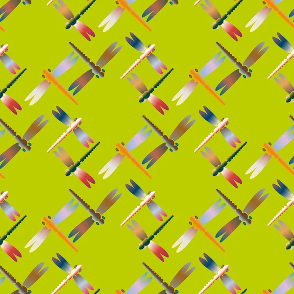 Dekoratif renkli seamless modeli ile şirin yusufçuk