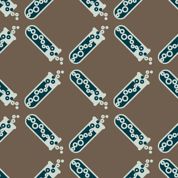 Kimya test tüpleri parlak arka plan üzerinde. Seamless modeli.