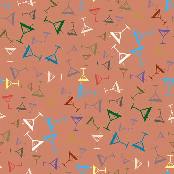 Tropik kokteyller renkli seamless modeli