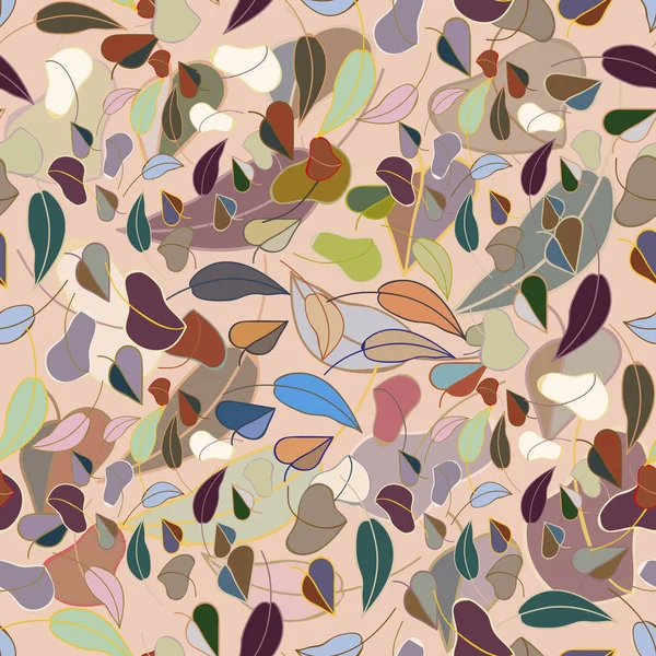 sonbahar yaprakları seamless modeli, vektör çizim 