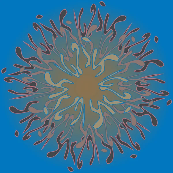 Nouveau Mandala Abstrait Symétrique Objet Décoratif Peut Être Utilisé Pour — Image vectorielle