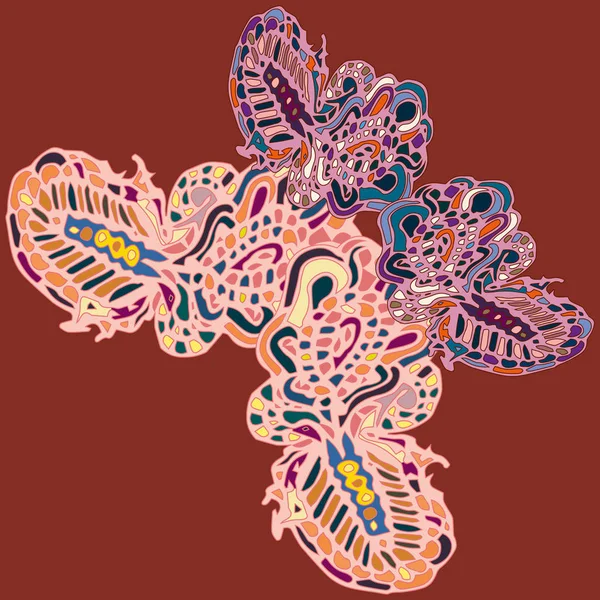 Kelebek doodle yeni tasarım zentangle sanat ilham