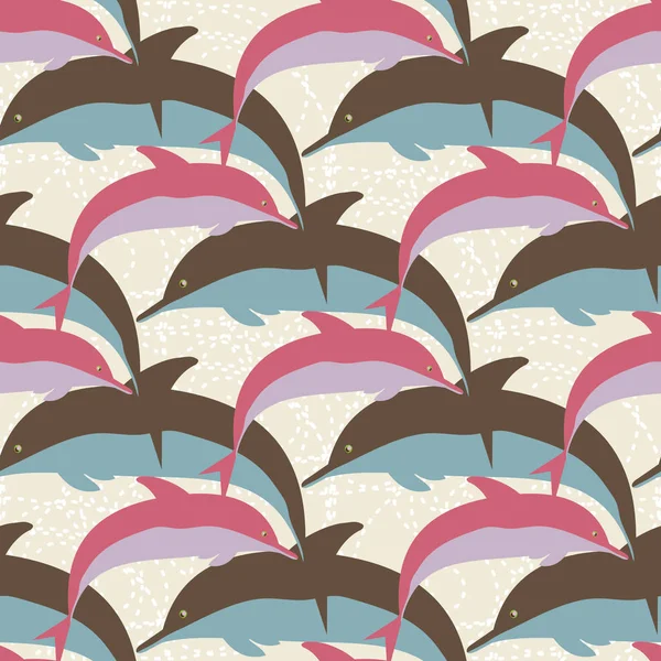 Yunuslar su altında çizim arka planı için bir sürü ile sorunsuz doku