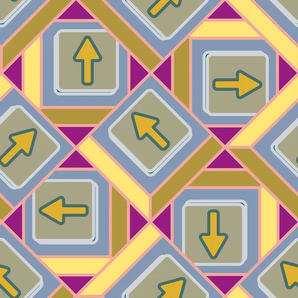 Ok düğmeleri ile Dikişsiz soyut desen