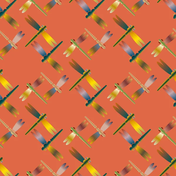 Dekoratif renkli seamless modeli ile şirin yusufçuk