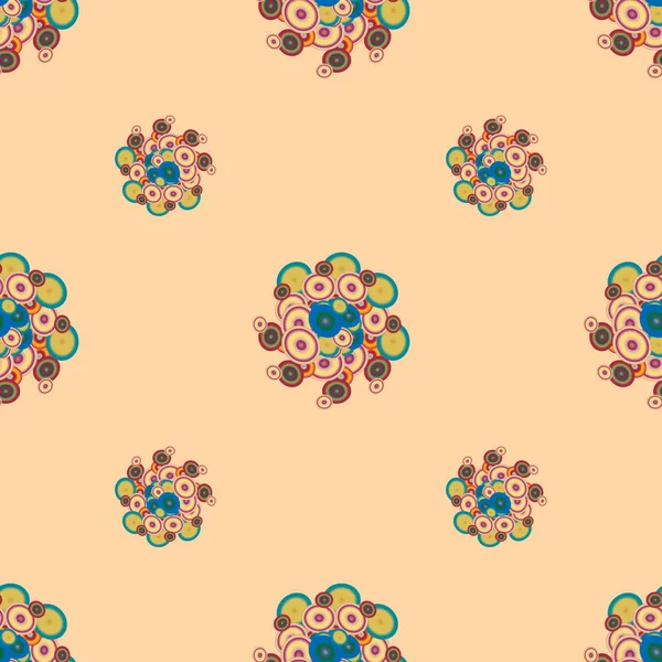 Soyut geometrik renkli seamless modeli daireler, arka plan ile