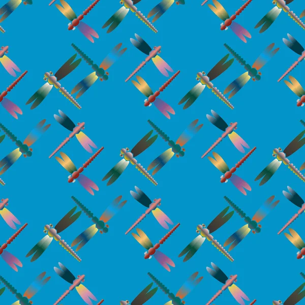 Dekoratif renkli seamless modeli ile şirin yusufçuk