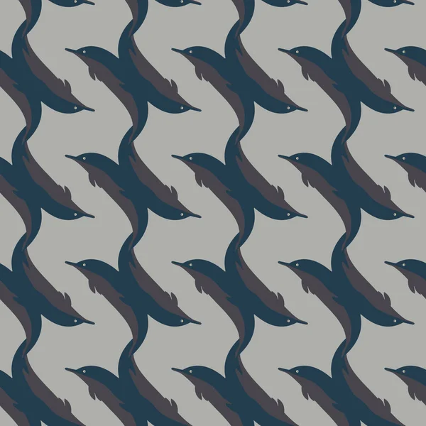 Texture Sans Couture Avec Troupeau Dauphins Sous Eau Illustration Pour — Image vectorielle