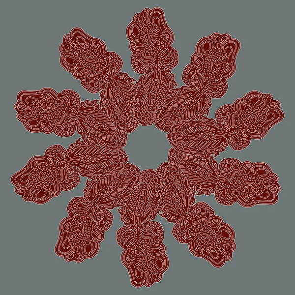 Basit renkli soyut mandala. Parlak dairesel süsleme basit şekiller oluşur. 