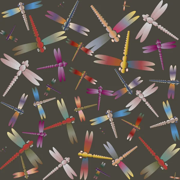 Dekoratif renkli seamless modeli ile şirin yusufçuk