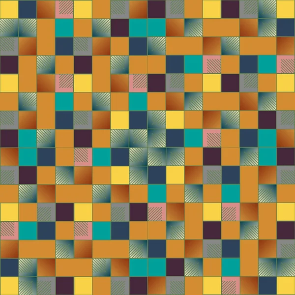 Abstrait Géométrique Coloré Motif Sans Couture — Image vectorielle