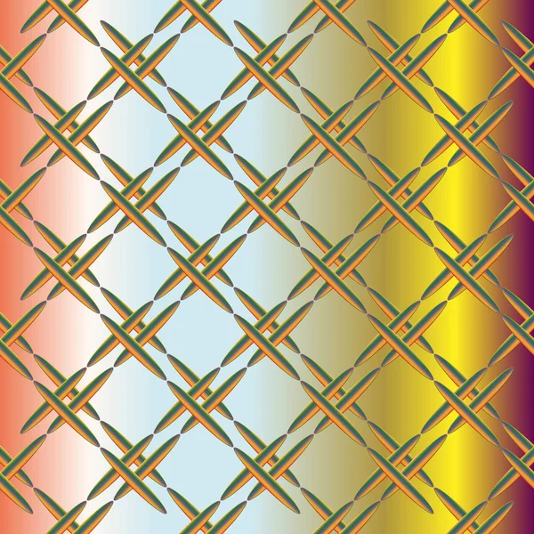 金属格子のシームレスなパターンのベクトル イラスト — ストックベクタ