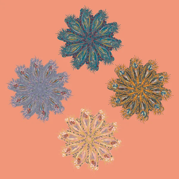 Stil zentangle yeni simetrik mandala doodle ile sanat esin kaynağı oldu. Duvar kağıdı, desen dolgularını, web sayfaları, yüzey dokuları için dekoratif nesne-ebilmek var olmak kullanılmış.