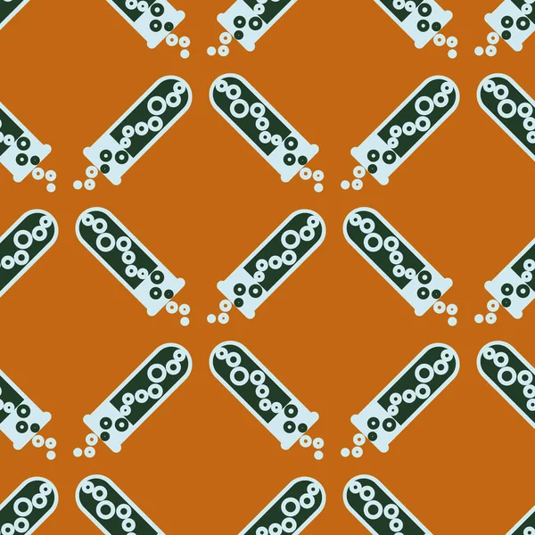 Kimya test tüpleri parlak arka plan üzerinde. Seamless modeli.