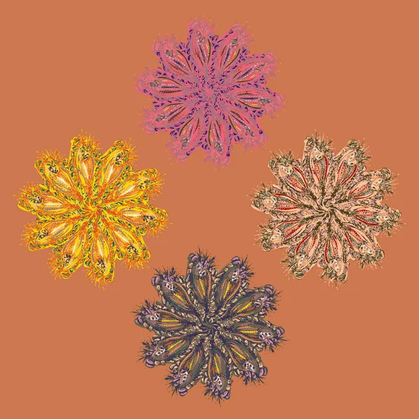 Stil zentangle yeni simetrik mandala doodle ile sanat esin kaynağı oldu. Duvar kağıdı, desen dolgularını, web sayfaları, yüzey dokuları için dekoratif nesne-ebilmek var olmak kullanılmış.