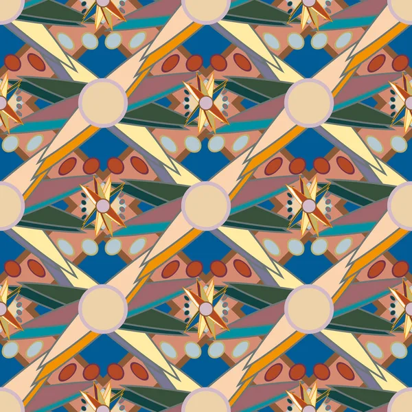 Çiçekler, vektör çizim ile çok renkli geometrik seamless modeli 