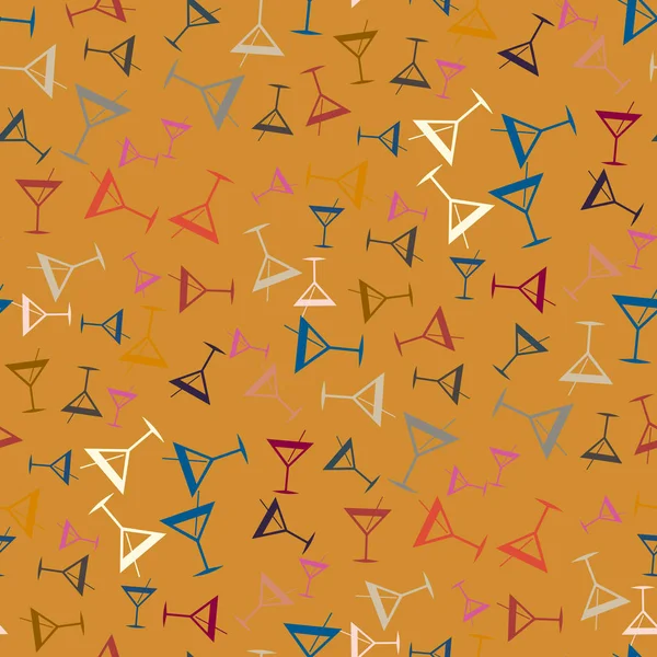 Tropik kokteyller renkli seamless modeli