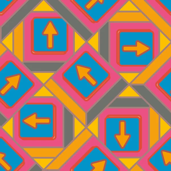 Ok düğmeleri ile Dikişsiz soyut desen