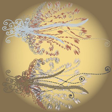 Yeni tasarım çalışmaları için el yapımı doodle ile soyut desen.