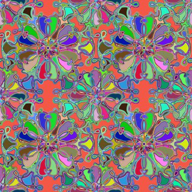 Soyut kaleydoskop renkli Dikişsiz desen arka planı için. 