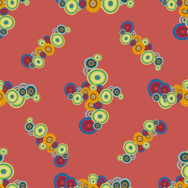 Soyut geometrik renkli seamless modeli daireler ile
