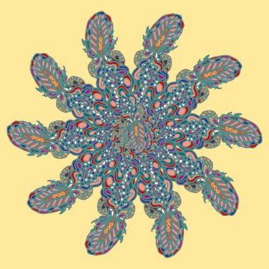 Stil zentangle yeni simetrik mandala doodle ile sanat esin kaynağı oldu. Duvar kağıdı, desen dolgularını, web sayfaları, yüzey dokuları için dekoratif nesne-ebilmek var olmak kullanılmış.