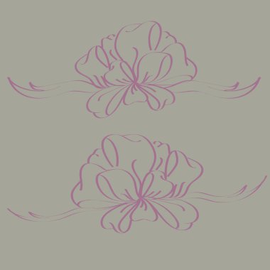 Set çekilmiş yay izole el renk arka plan üzerinde.