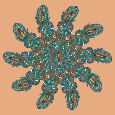 Stil zentangle yeni simetrik mandala doodle ile sanat esin kaynağı oldu. Duvar kağıdı, desen dolgularını, web sayfaları, yüzey dokuları için dekoratif nesne-ebilmek var olmak kullanılmış.