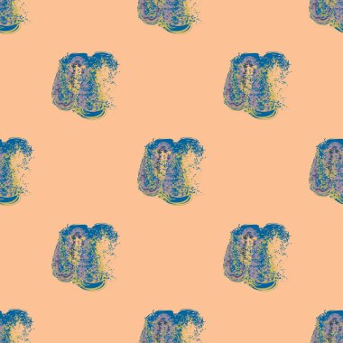 Bulutlar Dikişsiz desen şeklinde suluboya soyut leke.