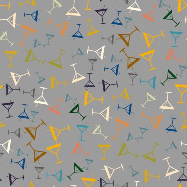 Tropik kokteyller renkli seamless modeli