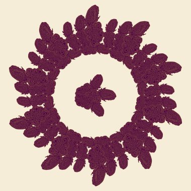 Stil zentangle yeni simetrik mandala sanat doodle ile esinlenerek.. 