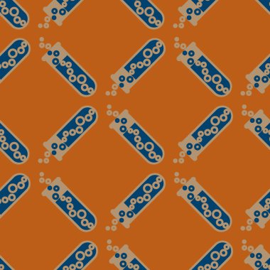 Kimya test tüpleri parlak arka plan üzerinde. Seamless modeli.