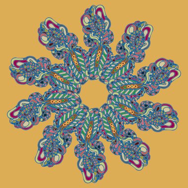 Stil zentangle yeni simetrik mandala doodle ile sanat esin kaynağı oldu. Duvar kağıdı, desen dolgularını, web sayfaları, yüzey dokuları için dekoratif nesne-ebilmek var olmak kullanılmış.