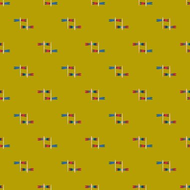 Dekoratif renkli seamless modeli ile şirin yusufçuk