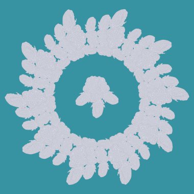 Stil zentangle yeni simetrik mandala sanat doodle ile esinlenerek.. 