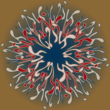 Yeni simetrik soyut mandala. Duvar kağıdı, desen dolgularını, web sayfaları, yüzey dokuları için dekoratif nesne-ebilmek var olmak kullanılmış.