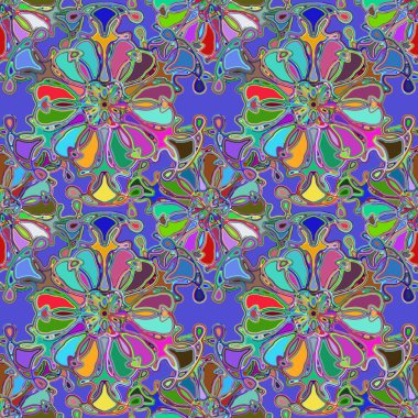 Soyut kaleydoskop renkli Dikişsiz desen arka planı için. 