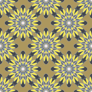  soyut çiçek geometrik Dikişsiz desen arka planı için