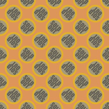 Satılan dışarı Dikişsiz desen metinle. Pop sanat tasarım ve renk doku ile yuvarlak başlık içinde alt yazı. Bir arka plan üzerinde etiket.