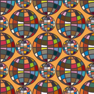 Renk seamless modeli ile işbirliği dünya küre.