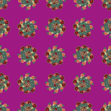 Soyut geometrik renkli seamless modeli daireler, arka plan ile