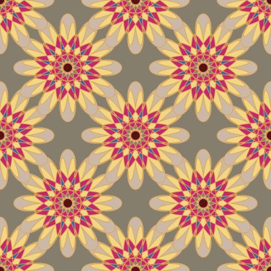  soyut çiçek geometrik Dikişsiz desen arka planı için