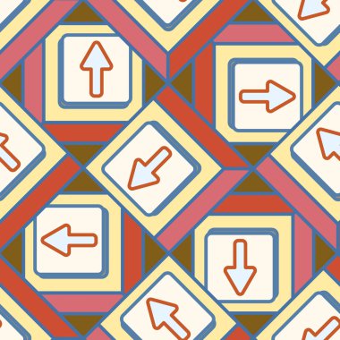 Ok düğmeleri ile Dikişsiz soyut desen