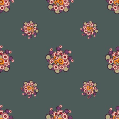 Soyut geometrik renkli seamless modeli daireler, arka plan ile