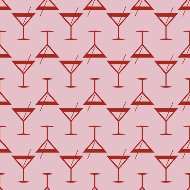 Tropik kokteyller renkli seamless modeli