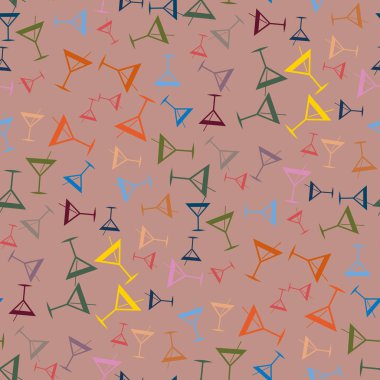 Tropik kokteyller renkli seamless modeli