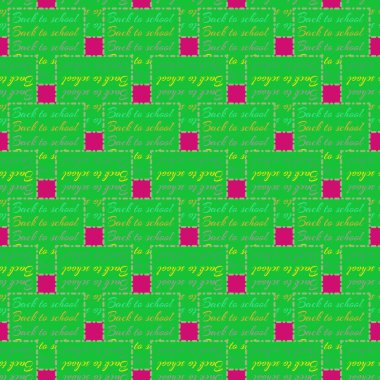 Okul hazırlıkları, arka plan için yeni dikişsiz desen. 