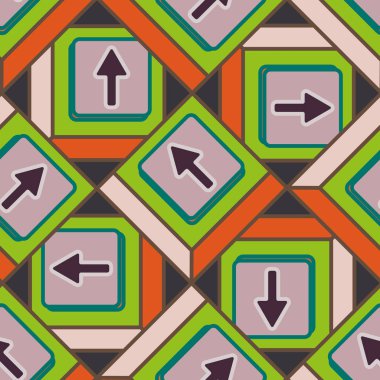 Ok düğmeleri ile Dikişsiz soyut desen